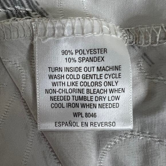 JM Collection Woman 3X Abstract Print Top Beige Black White Stretch Knit Neutral - Picture 5 of 5